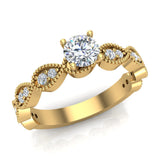 Diamond Engagement Ring for Women Enthralling Infinity Style 14K Gold 0.62 carat-I,I1 - Yellow Gold
