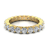 Round Eternity Diamond Wedding Band 2.42 ctw 14K Gold (I,I1) - Yellow Gold