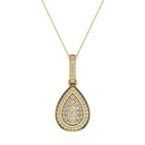 1.00 ct tw Pear Drop-Shape Diamond Necklace 14K Gold-I,I1 - Yellow Gold