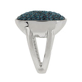 Steel by Design Pave' Crystal Cushion Shape Ring
