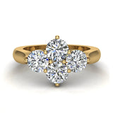 4 Stone Quad Diamond Promise Ring 14K Gold 1.40 ct-I,I1 - Yellow Gold