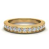 Wedding Band matching to Three-stone Princess-cut wedding ring 14K Gold G,SI - Yellow Gold