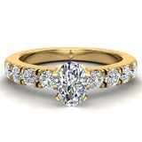 Engagement Rings for Women Oval Cut Diamond 18K Gold  1.10 ct GIA - Yellow Gold