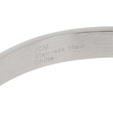 Steel by Design Domed Crystal Hinged Bangle Bracelet