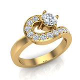 Promise Snake Love Knot Diamond Ring 14K Gold 1.00 ctw (I,I1) - Yellow Gold