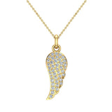 0.47 cttw Angel Wing Diamond Pendant Necklace 18K Gold G,VS - Rose Gold