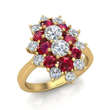 July Birthstone Ruby 18K Gold Diamond Ring 2.65 ct tw - Yellow Gold