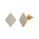 Diamond Kite Shape Pave Diamond Earrings 1/2 ct 14K Gold-G,SI - Yellow Gold