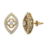 0.77 ctw Diamond Marquise Shape Earrings in 18K Gold (G,VS) - Yellow Gold