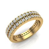 Exquisite Stacking Diamond Eternity Wedding Bands 0.86 ct 14K Gold-I,I1 - Yellow Gold