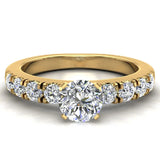 Engagement Rings for Women Round Brilliant 18K Gold 1.20 ct-GIA - Yellow Gold