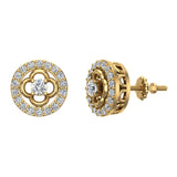 14K  Gold Diamond Stud Earrings Round Shape 0.67 carat-I,I1 - Yellow Gold