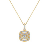 Cushion Twining Dainty Charm Necklace 14K Gold 0.41 Ctw-G,SI - Yellow Gold