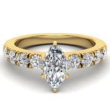 Engagement Rings for Women Marquise Cut 14K Gold 1.10 ct GIA - Yellow Gold