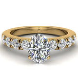 Engagement Rings for Women Oval Cut Diamond 14K Gold  1.20 ct GIA - Yellow Gold