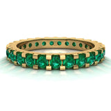 Emerald 2.25 mm Stackable Eternity Band 14K Gold - Yellow Gold