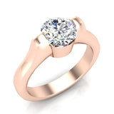 Classic Round Solitaire Diamond Engagement Ring 1.00 ctw 14K Gold-I,I1 - Rose Gold
