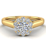 0.33 CT Round Diamond Halo Promise Ring in 14k Gold (G,I1) - Yellow Gold