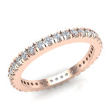 Exquisite Stacking Diamond Eternity Wedding Band 0.57 ctw 18K Gold-G,SI - Rose Gold