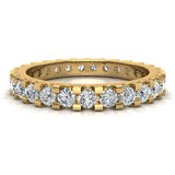 Diamond 2.25 mm Stackable Eternity Band 18K Gold Size 8-G,VS - Yellow Gold