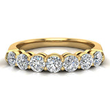 1.00 cttw 7 Stone Diamond Wedding Band Ring 14K Gold (G,SI) - Yellow Gold
