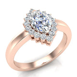 1.00 Ct April Birthstone Classic Marquise Diamond Ring 14K Gold-G,SI - Rose Gold