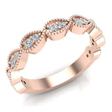 Stacking Diamond Wedding or Anniversary Band Enthralling Infinity Style Round 0.25 ctw 14K Gold (I,I1) - Rose Gold