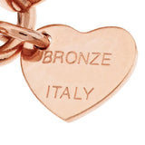 Bronze 18" Solid Polished Oval Link Necklace by Bronzo Italia