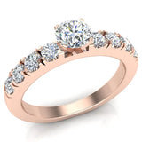 Engagement Rings for Women Round Brilliant 14K Gold 1.00 ct GIA - Rose Gold