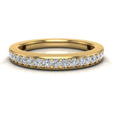 Diamond Wedding Band Princess Cut Quad Illusion Wedding Ring 14K Gold 0.40 ct I1 - Yellow Gold