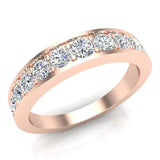 Riviera Diamond Wedding Band for Women 0.80 carat 18K Gold-G,VS - Rose Gold