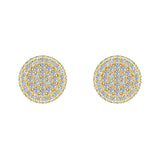 Ice Box Shaped Diamond Stud Earrings 14K Gold-G,SI - Yellow Gold