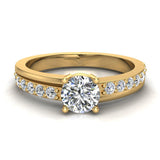Minimalist Promise Diamond Ring 0.78 Ctw 14K Gold (I,I1) - Yellow Gold