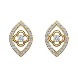 0.77 ctw Diamond Marquise Shape Earrings in 14K Gold (I,I1) - Yellow Gold