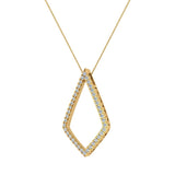 0.72 ct tw Kite Necklace Diamonds 14K Gold-L,I2 - Yellow Gold