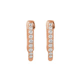 14K White 1/4 CTW Diamond Inside-Outside 14.5 mm Hoop Earrings-I,I1 - Rose Gold