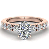 Engagement Rings for Women Oval Cut Diamond 18K Gold  1.20 ct GIA - Rose Gold