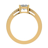 Infinity Shank Promise Diamond Ring 14K Gold 0.75 Ctw (G,I1) - Yellow Gold