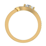 Promise Snake Love Knot Diamond Ring 14K Gold 1.00 ctw (I,I1) - Yellow Gold