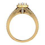 2.16 Ct Moissanite Pear Cut Wedding Ring Set Diamond Ring 14K Gold-I,I1 - Yellow Gold