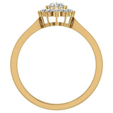 0.80 ct tw April Birthstone Classic Oval Diamond Ring 18K Gold Glitz Design - Yellow Gold