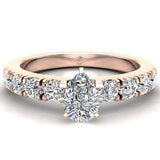 Engagement Rings for Women Pear Brilliant 18K Gold 1.10 ct GIA - Rose Gold