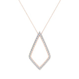 0.72 ct tw Kite Necklace Diamonds 14K Gold-G,SI - Rose Gold