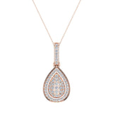 1.00 ct tw Pear Drop-Shape Diamond Necklace 14K Gold-G,SI - Rose Gold