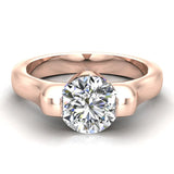 Classic Round Solitaire Diamond Engagement Ring 1.00 ctw 18K Gold-G,SI - Rose Gold