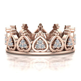 0.27 Ct Vintage Inspired Tiara Wedding Band ring 14K Gold (G,SI) - Rose Gold