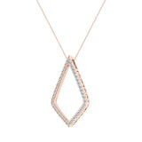 0.72 ct tw Kite Necklace Diamonds 18K Gold-G,VS - Rose Gold