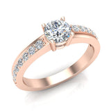 Minimalist Promise Diamond Ring 0.78 Ctw 14K Gold (I,I1) - Rose Gold