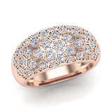 Cocktail Rings for Women Dome Fashion Rings 18K Gold 1.00 carat-G,VS - Rose Gold