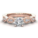 Diamond Engagement Ring for Women Enthralling Infinity Style 14K Gold 0.62 carat-G,SI - Rose Gold